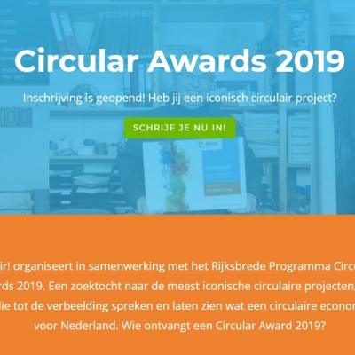 Oproep: wie schrijft zich in voor de Circular Awards 2019?